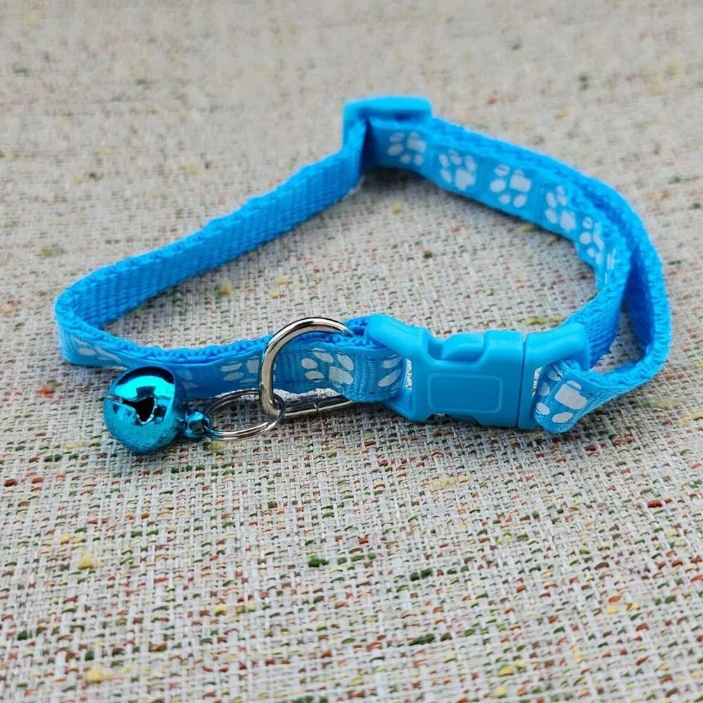 Cat Collar Blue Fashion Pet Collar Bell Collar Adjustable Unbranded NEW